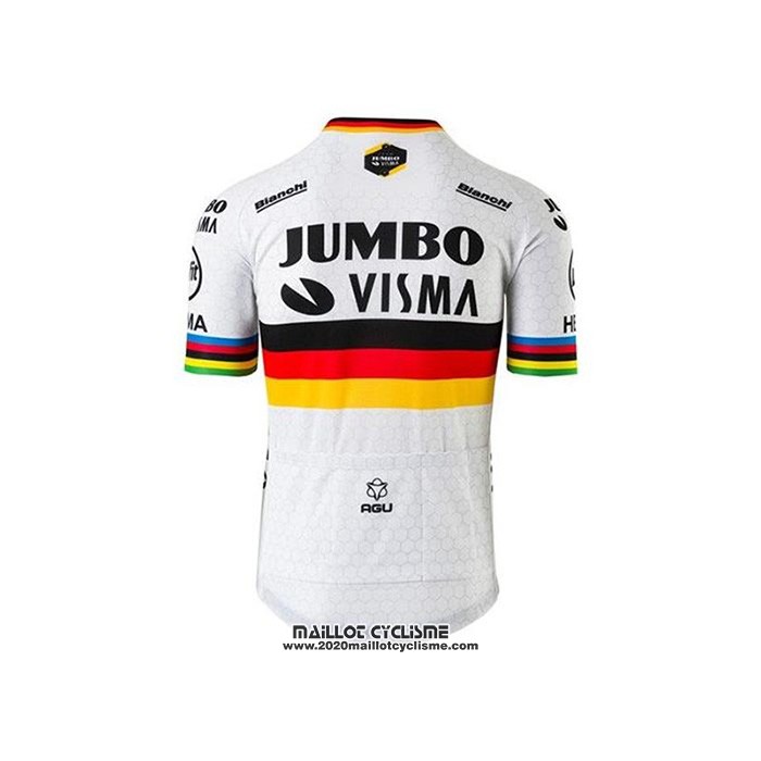 2020 Maillot Ciclismo Jumbo Visma Champion Allemagne Manches Courtes et Cuissard